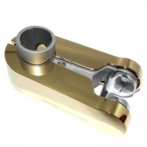 Aqualisa 25mm Pinch grip shower head holder - gold (910615) - main image 1