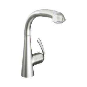 Grohe Zedra Single Lever Sink Mixer - Stainless Steel (32553SD0) - main image 1