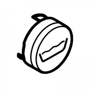 Hansgrohe push button bath symbol - large - white (92577450) - main image 1