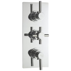 Hudson Reed Tec Pura Plus Triple Concealed Thermostatic Shower Mixer Valve Only - Chrome (A3003) - main image 1