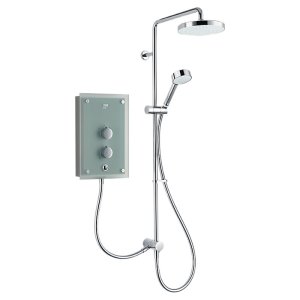 Mira Azora Dual Thermostatic Electric Shower 9.8kW - Frosted Glass (1.1634.156) - main image 1