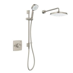 Mira Evoco Dual Outlet Thermostatic Mixer Shower (With HydroGlo) - Brushed Nickel (1.1967.004) - main image 1