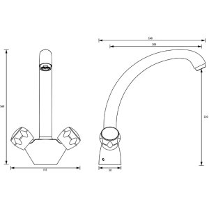 Bristan Montreal Easyfit Sink Mixer- Beige (M SNK EF BGE) - main image 2
