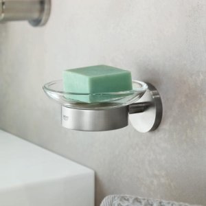 Grohe Essentials Soap Dish With Holder - Supersteel (40444DC1) - main image 2