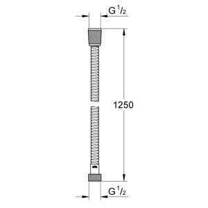 Grohe Vitalioflex Metal Long-Life 1.25m Shower Hose - Chrome (22106000) - main image 2