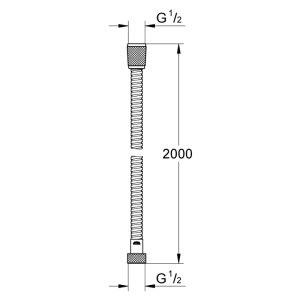 Grohe Vitalioflex Metal Long-Life 2m Shower Hose - Chrome (22103000) - main image 2