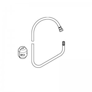 Grohe Zedra Touch kitchen tap pull out hose and weight (48472000) - main image 2