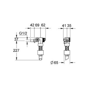 Grohe 1/2" BSP plastic union fill float valve (42181000) - main image 2
