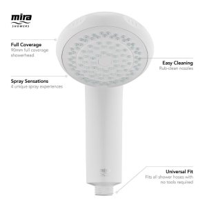 Mira Logic adjustable shower head - white (was 450.34) (2.1605.177) - main image 3