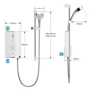 Mira Sport Max Single Outlet Electric Shower - 9.0kW (1.1746.827) - main image 3