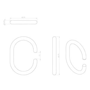 Croydex C Shaped Curtain Ring - Clear (AK142132) - main image 4