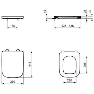 Ideal Standard i.life B toilet seat and cover (T468201) - main image 4