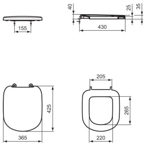 Ideal Standard Tempo seat and cover - slow close (T679301) - main image 4