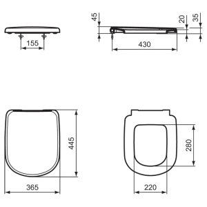 Ideal Standard Tempo seat and cover - standard close (T679201) - main image 4