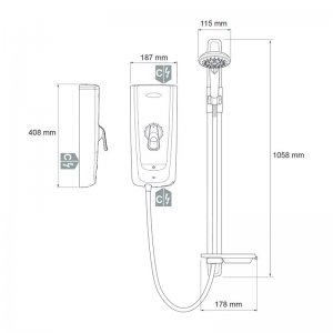 Mira Advance Flex Extra Thermostatic Electric Shower - 8.7kW (1.1785.005) - main image 4