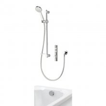 Aqualisa iSystem conc digital shower with adj shower head & bath filler o/flow - gravity pumped (ISD.A2.BV.DVBTX.14)