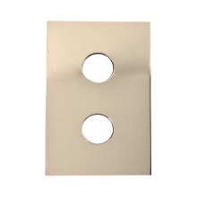 Bristan rectangular 2 control plate assembly unetched - gold (D282-016 G)