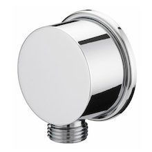 Bristan cylindrical 1/2" wall outlet assembly - chrome (WO4 C)