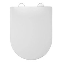 Croydex Telese D-Shaped Stick 'N' Lock Toilet Seat - White (WL610722H)