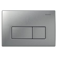 Geberit Kappa50 dual flush plate - brushed stainless steel (115.258.00.1)