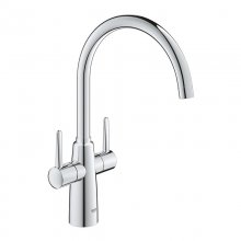 Buy New: Grohe Ambi Two Handle Sink Mixer - Chrome (30189000)