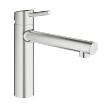 Buy New: Grohe Concetto Single Lever Sink Mixer 1/2" - Supersteel (31128DC1)