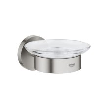 Buy New: Grohe Essentials Soap Dish With Holder - Supersteel (40444DC1)