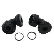 Aqualisa inlet elbow assembly (pair) - black (213023)