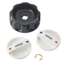 Mira 8 control knob set - white/black (916.92)