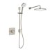 Mira Evoco Dual Outlet Thermostatic Mixer Shower (With HydroGlo) - Brushed Nickel (1.1967.004) - thumbnail image 1