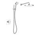 Mira Evoco Dual Outlet Thermostatic Mixer Shower (With HydroGlo) - Chrome (1.1967.002) - thumbnail image 1