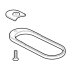 Mira shelf shower hose retaining ring - chrome (1688.252) - thumbnail image 1