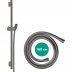 hansgrohe Unica Shower Rail S Puro - 65cm with Shower Hose - Brushed Black Chrome (28632340) - thumbnail image 2