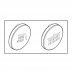 Mira Opero Button Covers - Brushed Nickel (1944.019) - thumbnail image 2