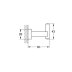 Grohe Essentials Cube Robe Hook - Chrome (40511001) - thumbnail image 3