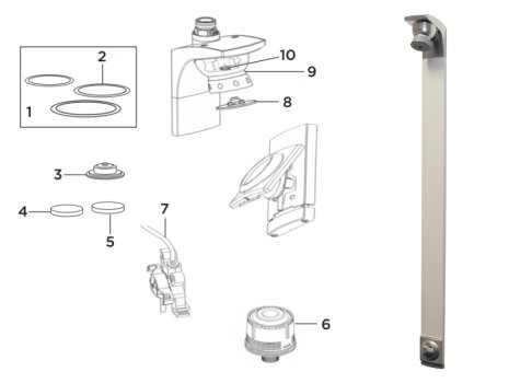 Bristan Timed Flow Shower Panel With Adjustable Head (TFP4001) spares breakdown diagram