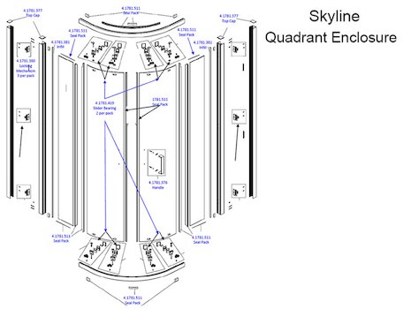 Daryl Skyline quadrant spares breakdown diagram