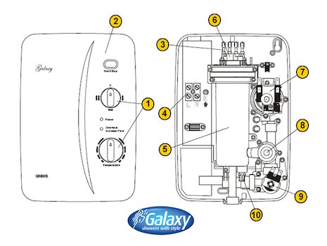 Galaxy G8000Si (G8000Si) spares breakdown diagram