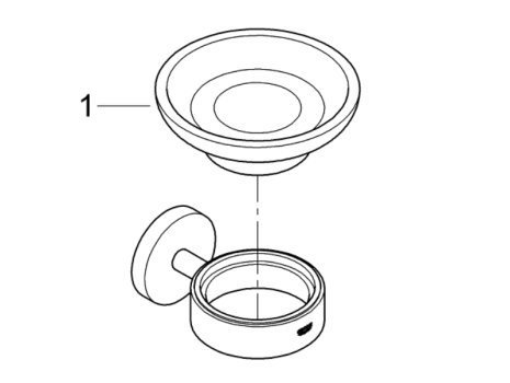 Grohe Essentials Soap Dish With Holder - Chrome (40444001) spares breakdown diagram
