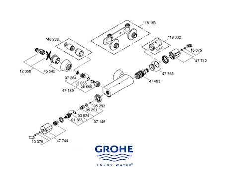 Grohe Grohtherm Auto 2000 bar mixer shower (34216000)