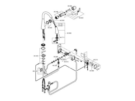 Grohe Zedra Touch Electronic Single Lever Sink Mixer - Supersteel (30219DC1) spares breakdown diagram