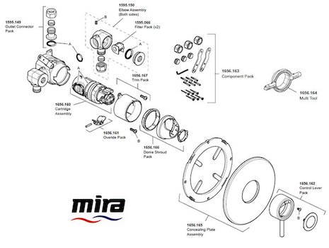 Mira Element SLT BIR (1.1656.013) spares breakdown diagram