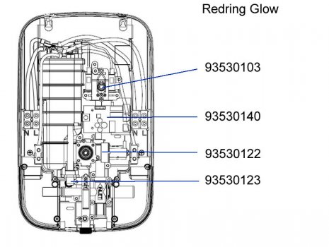 Redring Glow electric shower 7.5kw (53535301)