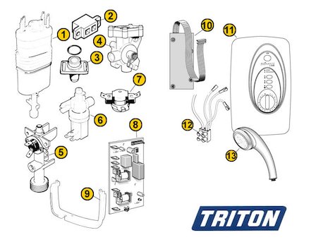 Triton Aspirante Electronic (Aspirante) spares breakdown diagram