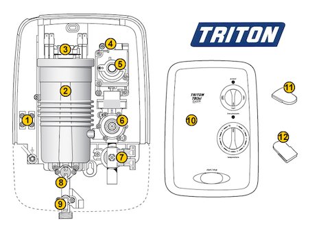 Triton T80si Extra (T80si Extra) spares breakdown diagram