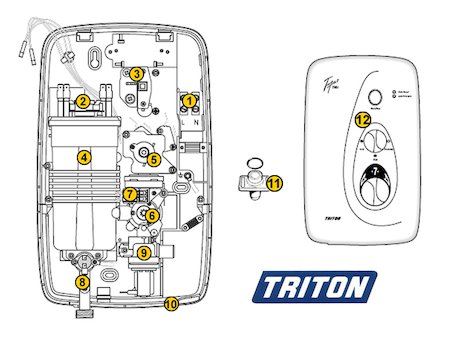 Triton Topaz T80i (Topaz T80i) spares breakdown diagram