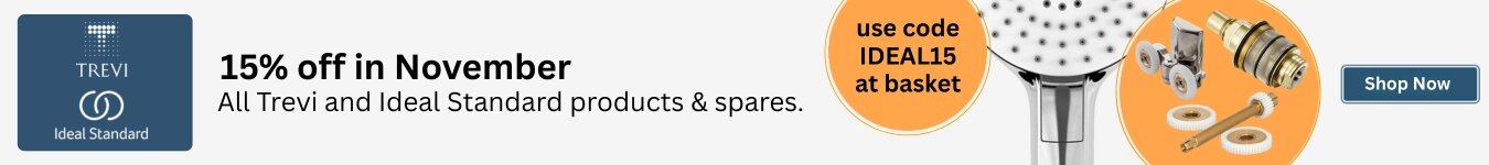 Get 15% off Ideal Standard and Trevi spares