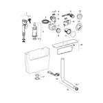 View and buy toilet cistern spares, using our exploded breakdown diagrams