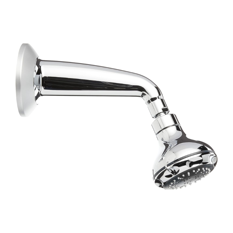 Aqualisa Chrome Turbostream Fixed Powerful Shower Head And Wall Arm