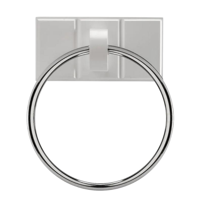 White wooden towel ring outlet